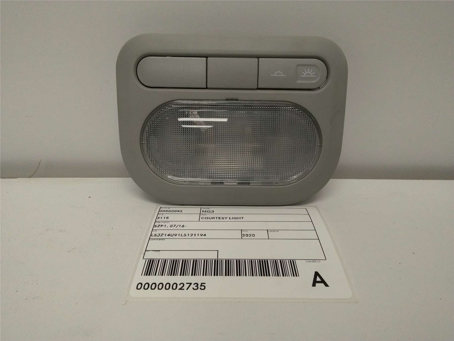 Used MG, MG3 Courtesy Light Szp1 07/16 2020 – image 1 - All Good Parts