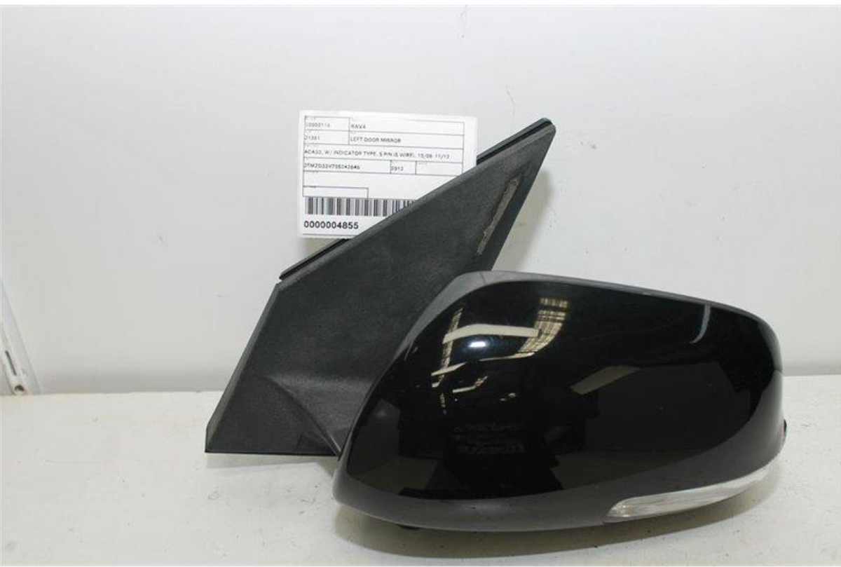 Used Toyota, Rav4 Left Door Mirror Aca33 W/ Indicator Type 5 Pin (5 Wire) 10/08 11/12 2012 – image 1 - All Good Parts