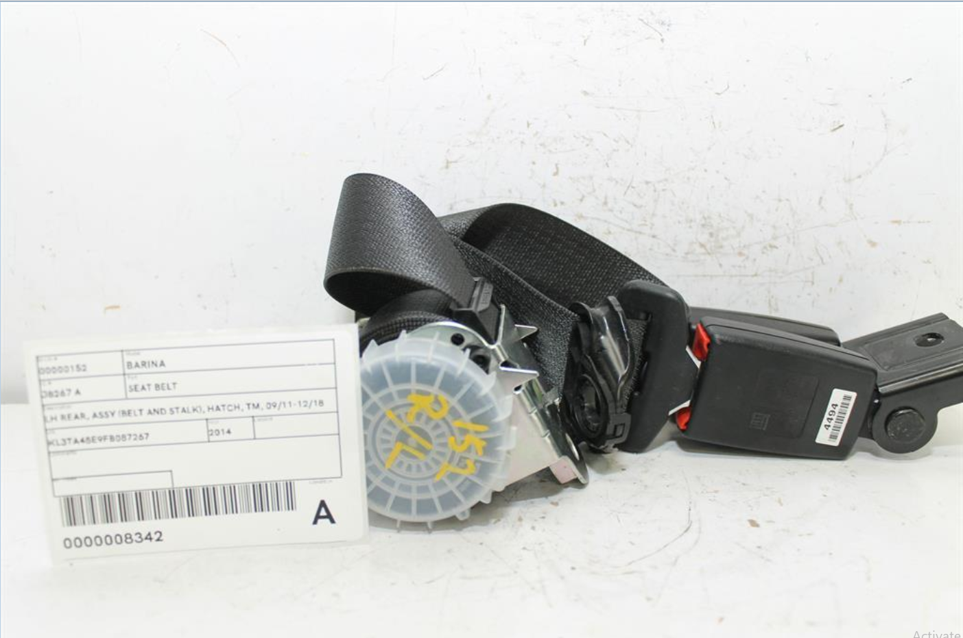 Used Holden, Barina Seat Belt Lh Rear Assy (Belt And Stalk) Hatch Tm 09/11 12/18 2014 – image 1 - All Good Parts