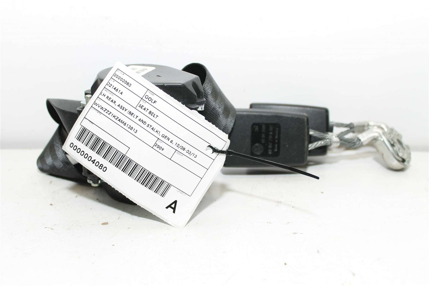 Used Volkswagen, Golf Seat Belt Lh Rear Assy (Belt And Stalk) Gen 6 10/08 03/13 2009 – image 1 - All Good Parts
