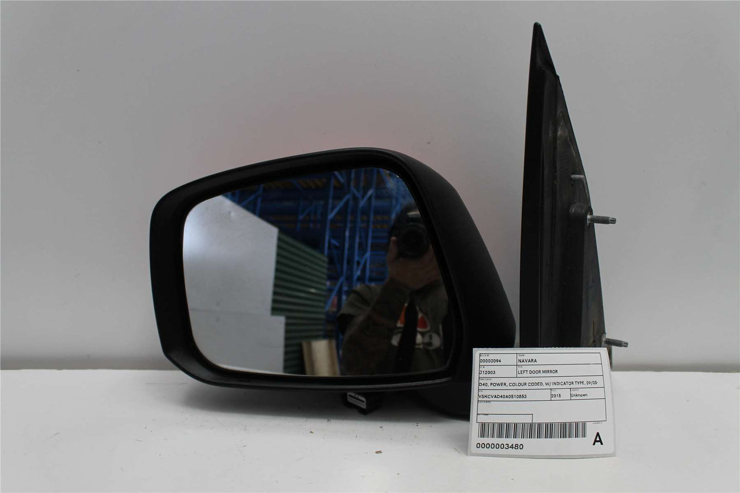 Nissan, Navara Left Door Mirror D40 Power Colour Coded W/ Indicator Type 09/05 08/15