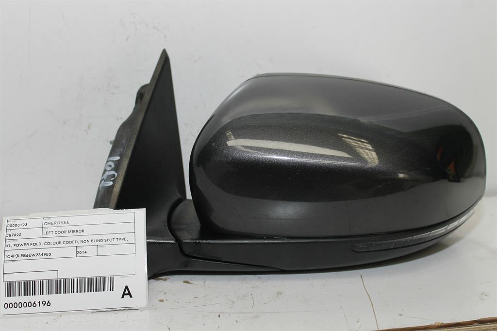 Used Jeep, Cherokee Left Door Mirror Kl Power Fold Colour Coded Non Blind Spot Type 02/14 03/18 2014 – image 1 - All Good Parts