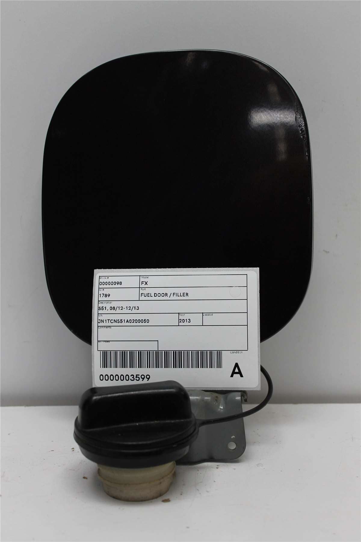 Used Infiniti, FX37 Fuel Door / Filler S51 08/12 12/13 2013 – image 1 - All Good Parts