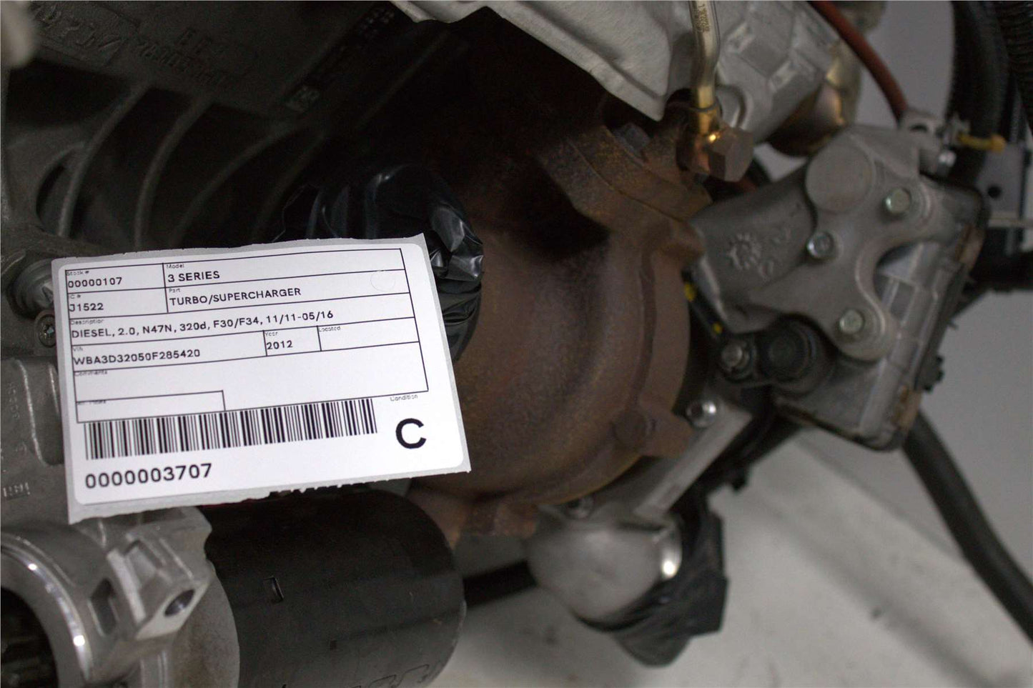 BMW, 3 Series Turbo/Supercharger Diesel 2.0 N47N 320D F30/F34 11/11 05/16