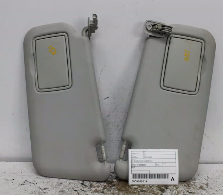 Used Mazda, 2 Sun Visor De Series Pair 09/07 09/14 2012 – image 1 - All Good Parts