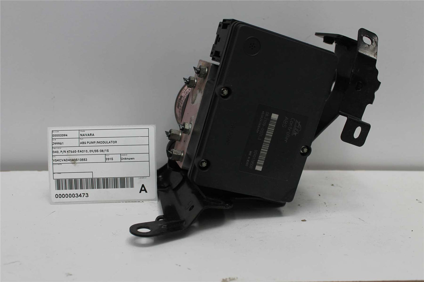 Used Nissan, Navara Abs Pump/Modulator D40 P/N 47660 Ea010 09/05 08/15 2015 – image 1 - All Good Parts