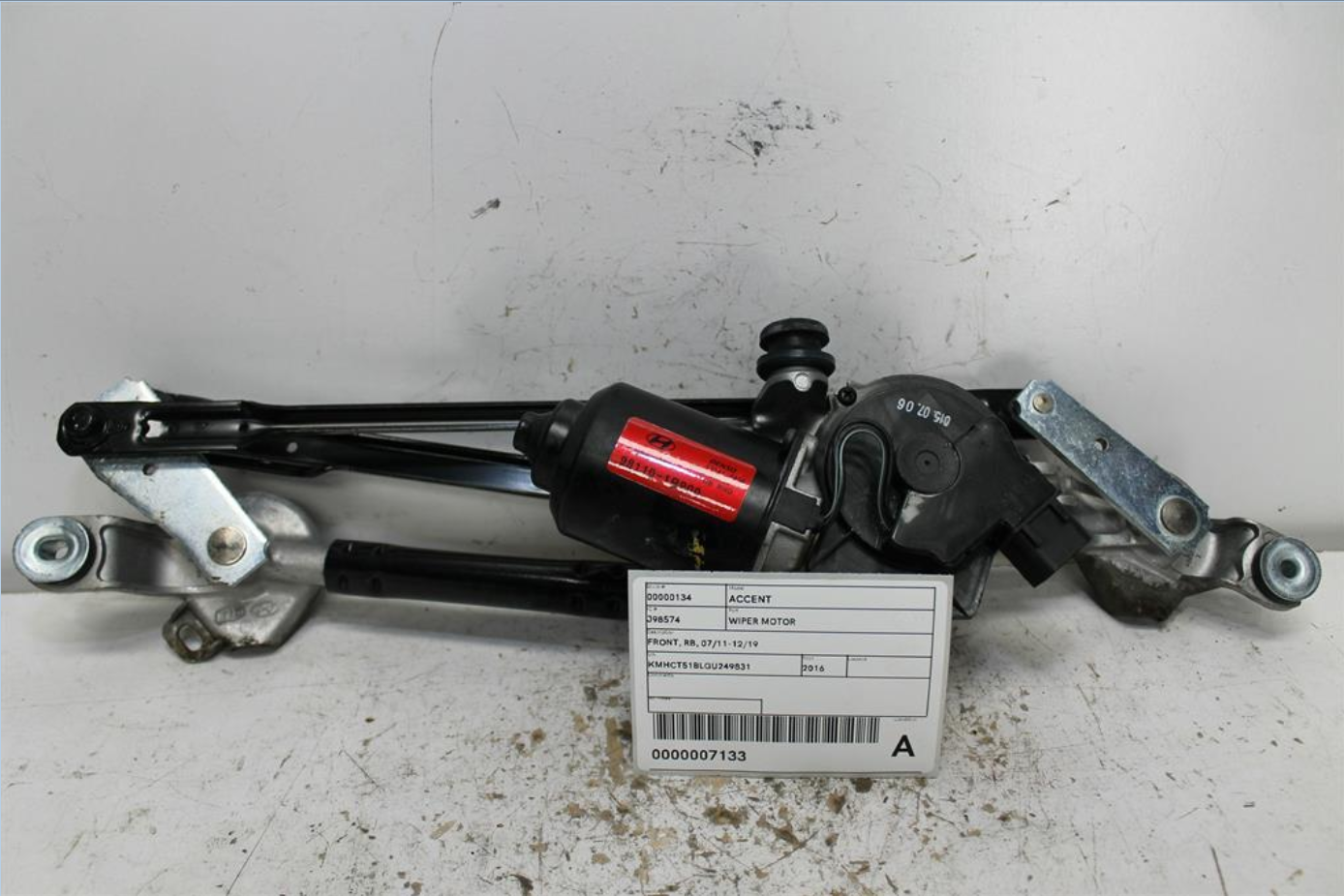 Used Hyundai, Accent Wiper Motor Front Rb 07/11 12/19 2016 – image 1 - All Good Parts