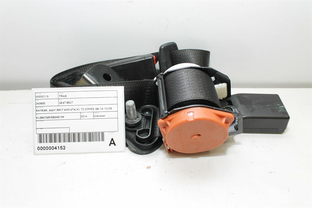 Used Holden, Trax Seat Belt Rh Rear Assy (Belt And Stalk) Tj Series 08/13 12/20 2014 – image 1 - All Good Parts