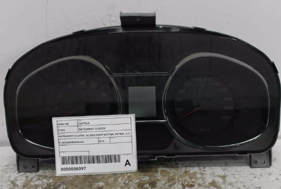 Used Holden, Captiva Instrument Cluster Instrument Cluster W/ Odo Reset Button Petrol 2.4/3.0 Captiva 7 Cg 12/13 06/18 2014 – image 1 - All Good Parts