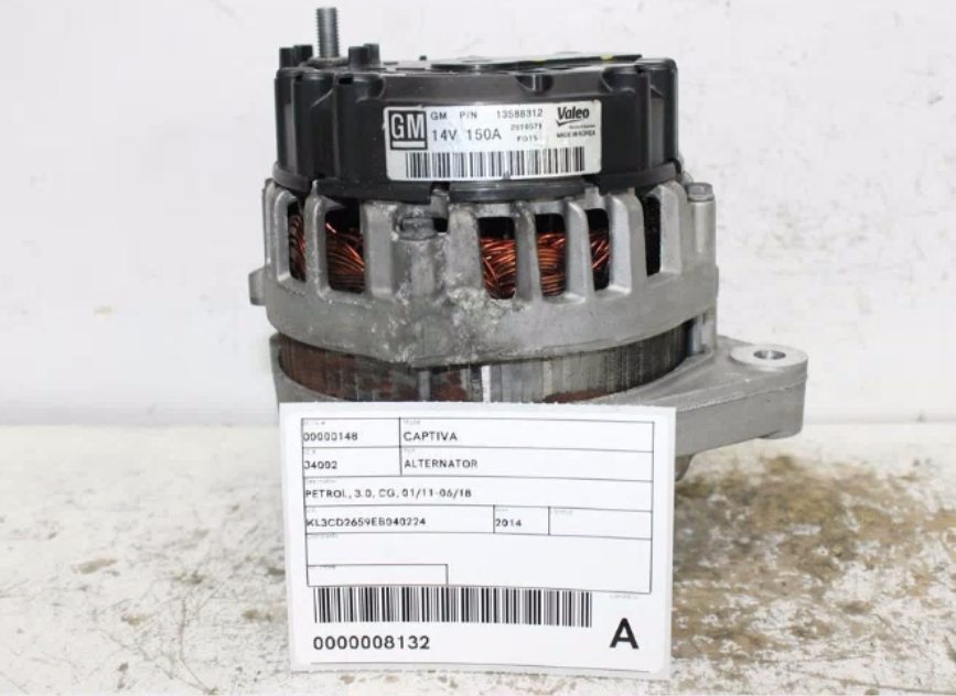 Used Holden, Captiva Alternator Petrol 3.0 Cg 01/11 06/18 2014 – image 1 - All Good Parts