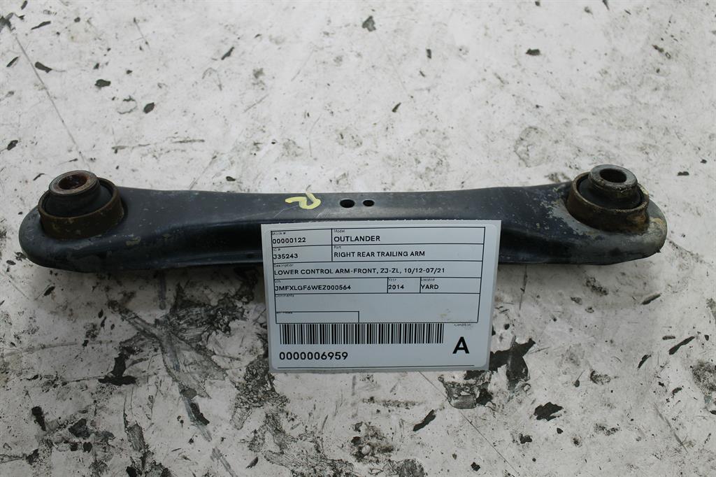 Used Mitsubishi, Outlander Right Rear Trailing Arm Lower Control Arm Front Zj Zl 10/12 07/21 2014 – image 1 - All Good Parts