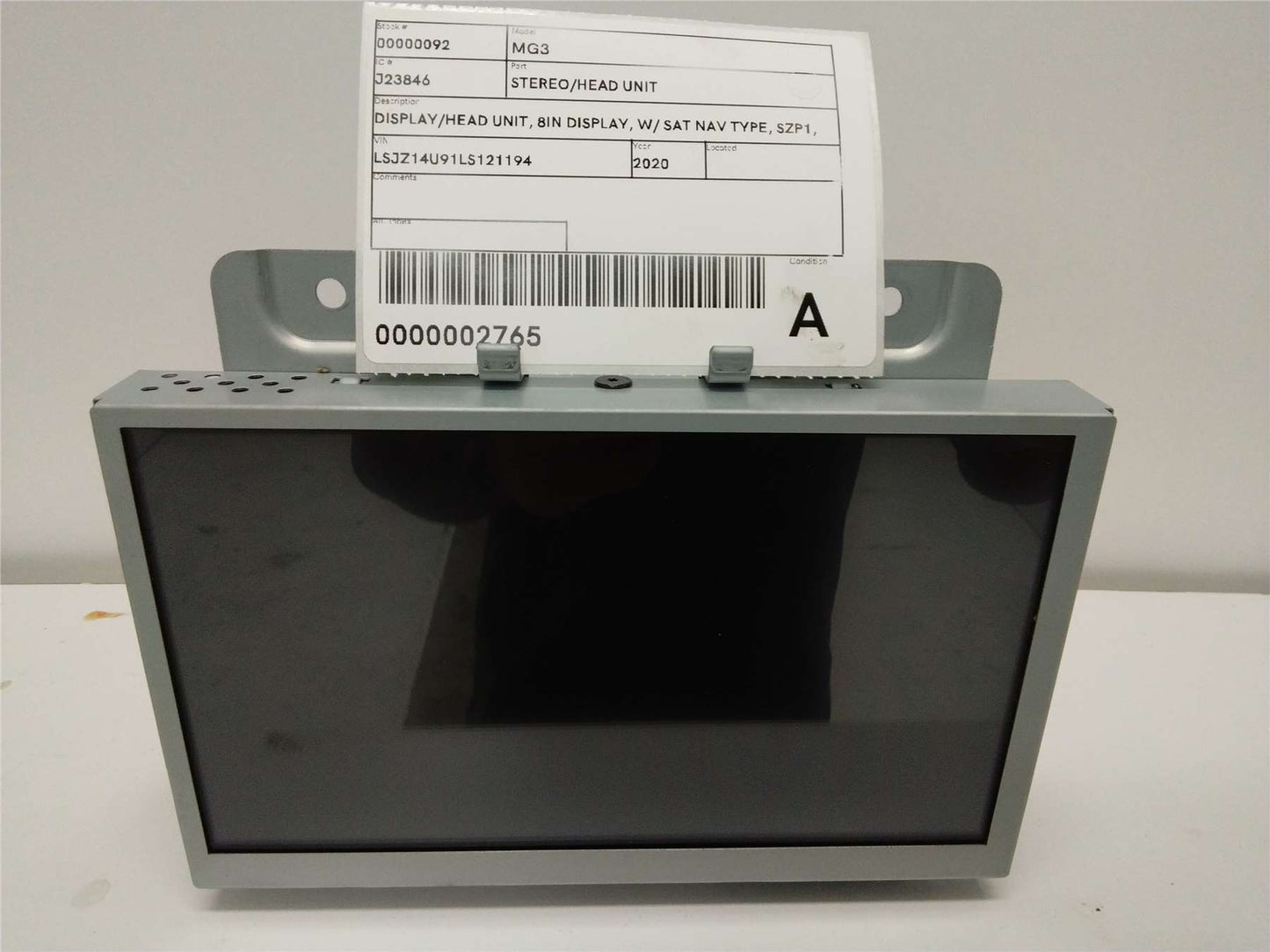 Used MG, MG3 Stereo/Head Unit Display/Head Unit 8In Display W/ Sat Nav Type Szp1 06/18 2020 – image 1 - All Good Parts