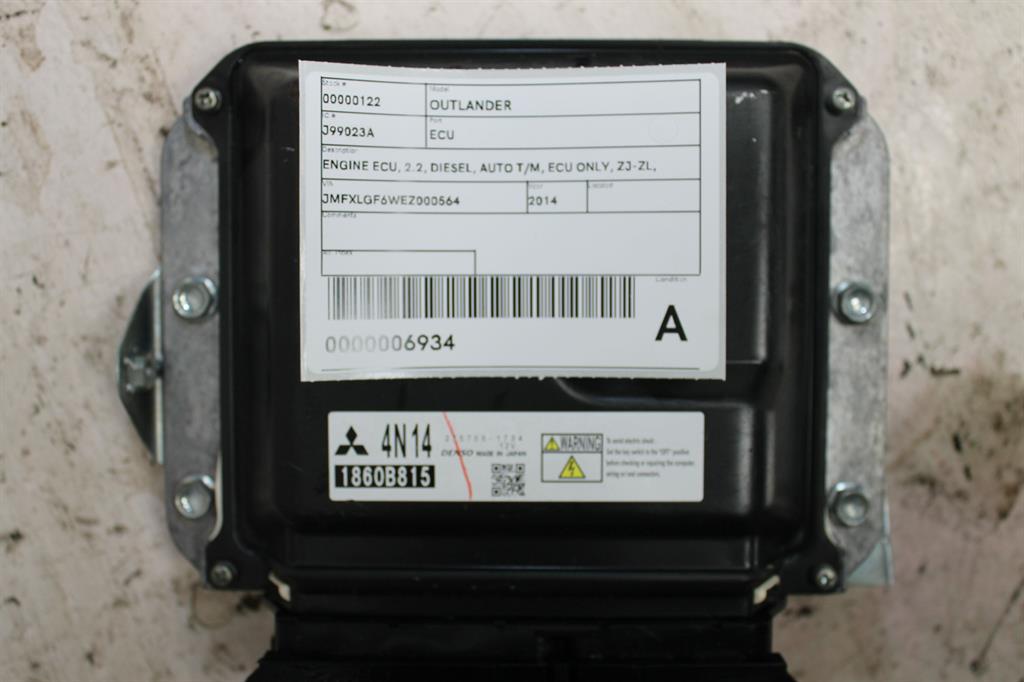 Used Mitsubishi, Outlander Ecu 2.2 Diesel Auto T/M Ecu Only Zj Zl 10/12 07/21 2014 – image 1 - All Good Parts