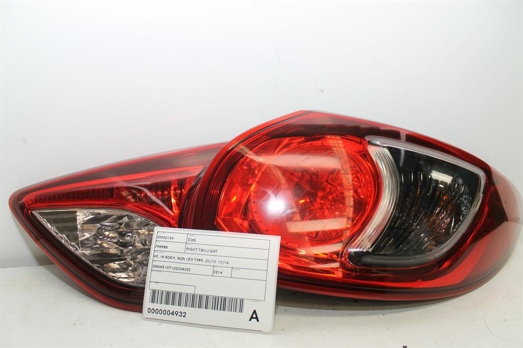 Used MAZDA, CX5 Right Taillight Ke In Body Non Led Type 02/12 12/16 2014 – image 1 - All Good Parts