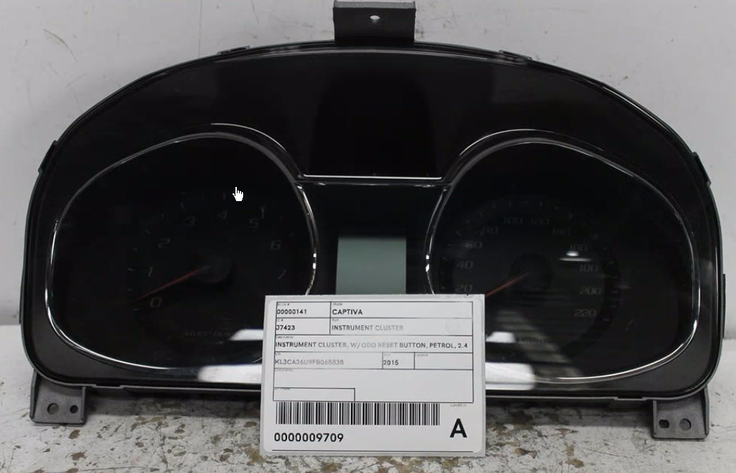 Used Holden, Captiva Instrument Cluster Instrument Cluster W/ Odo Reset Button Petrol 2.4/3.0 Captiva 7 Cg 12/13 06/18 2015 – image 1 - All Good Parts