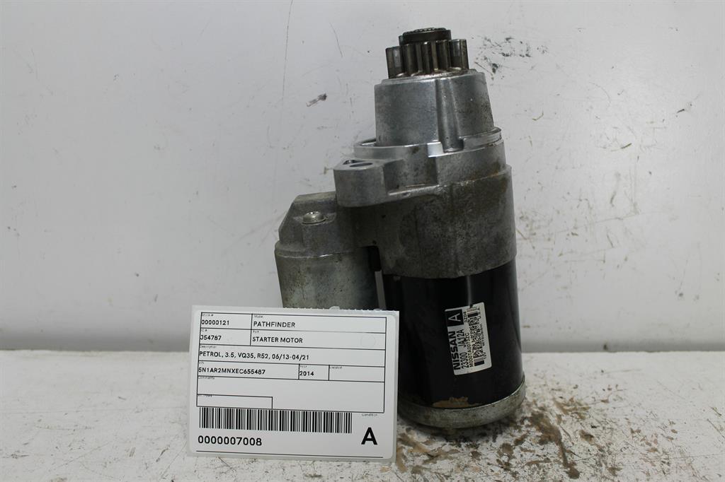 Used Nissan, Pathfinder Starter Motor Petrol 3.5 Vq35 R52 06/13 04/21 2014 – image 1 - All Good Parts