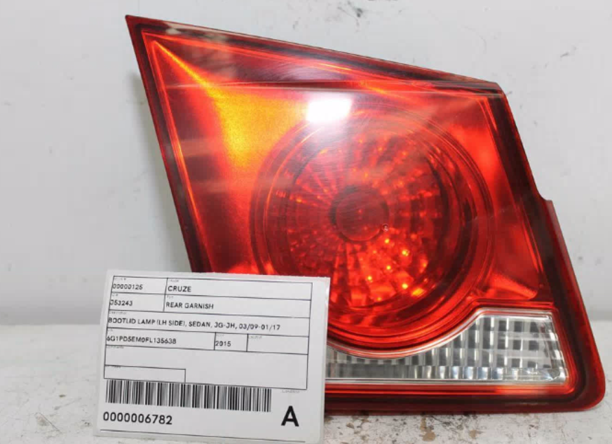 Used Holden, Cruze Rear Garnish Bootlid Lamp (Lh Side) Sedan Jg Jh 03/09 01/17 2015 – image 1 - All Good Parts