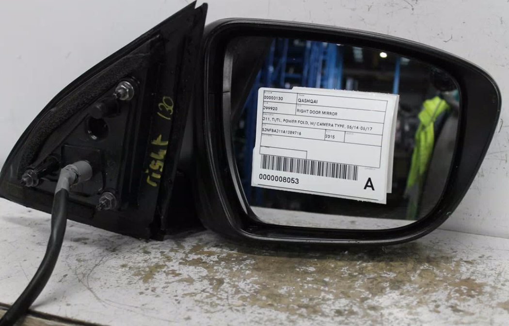 Used Nissan, Qashqai Right Door Mirror J11 Ti/Tl Power Fold W/ Camera Type 06/14 06/17 2015 – image 1 - All Good Parts