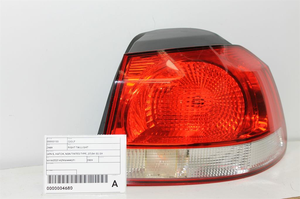 Used Volkswagen, Golf Right Taillight Gen 6 3Dr/5Dr Hatch 10/08 03/13 2009 – image 1 - All Good Parts