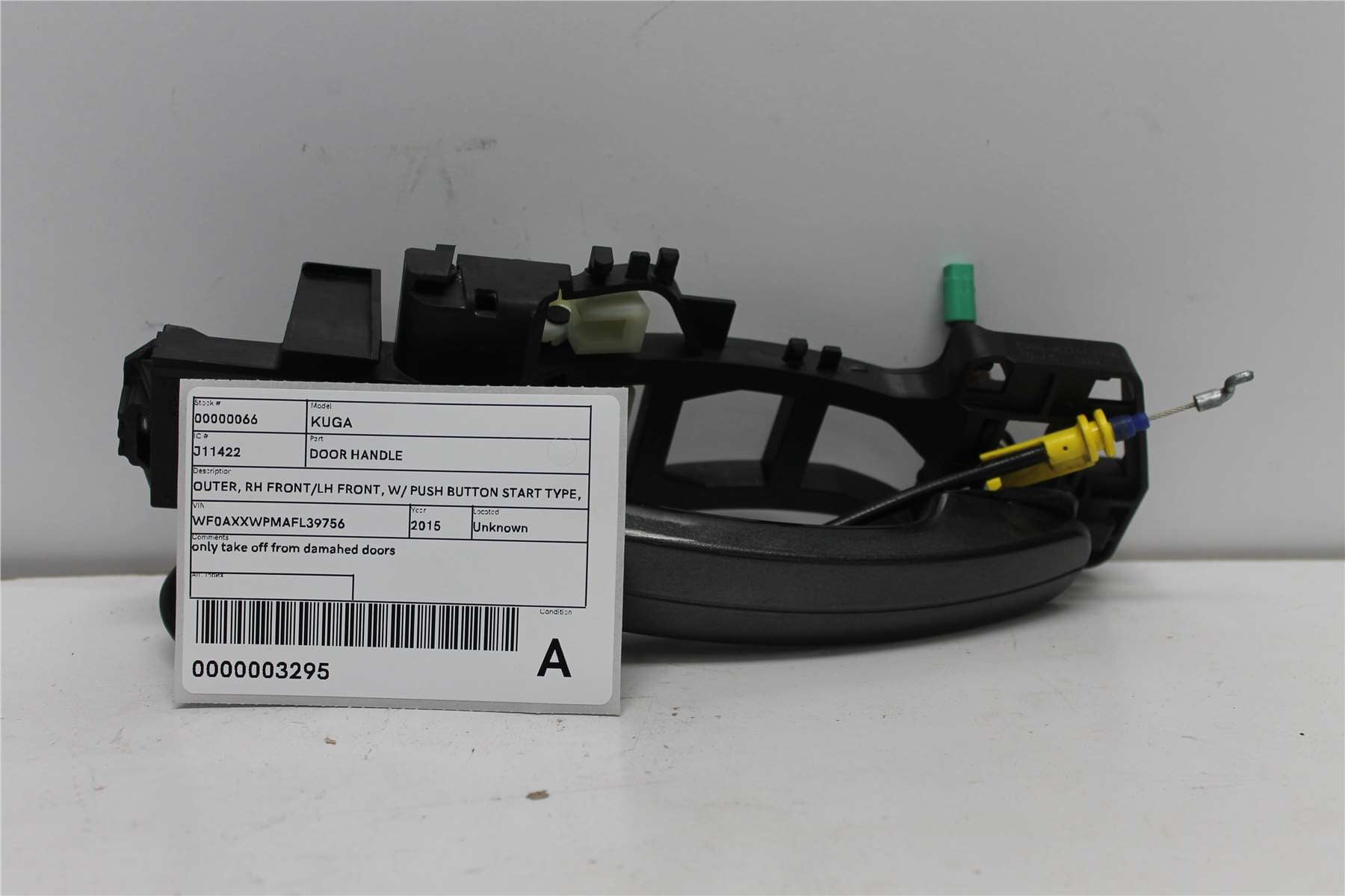 Used Ford, Kuga Door Handle Outer Rh Front/Lh Front W/ Push Button Start Type Tf 11/12 09/16 2015 – image 1 - All Good Parts