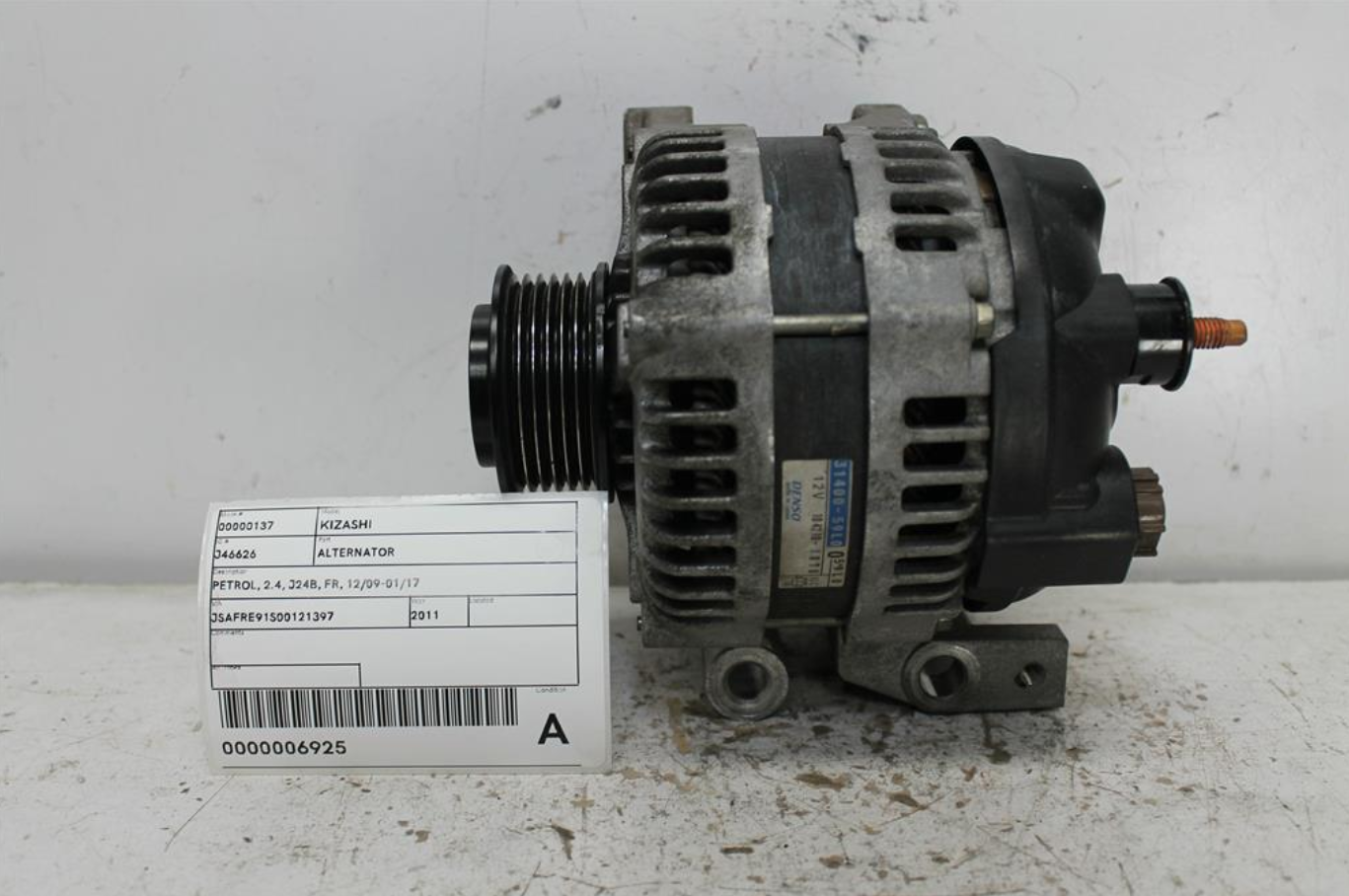 Used Suzuki, Kizashi Alternator Petrol 2.4 J24B Fr 12/09 01/17 2011 – image 1 - All Good Parts