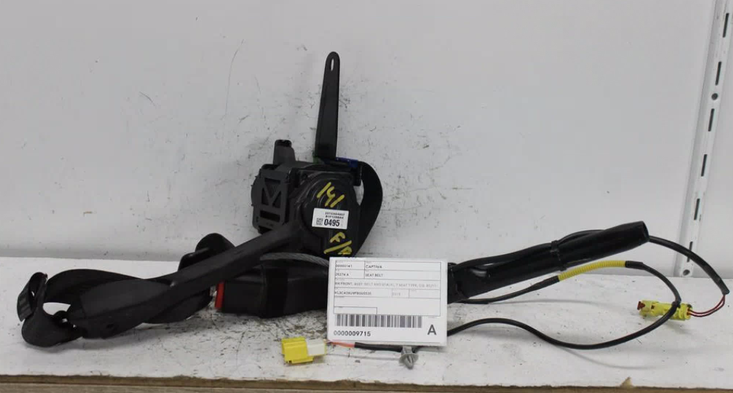 Used Holden, Captiva Seat Belt Rh Front Assy (Belt And Stalk) 7 Seat Type Cg 01/11 06/18 2015 – image 1 - All Good Parts