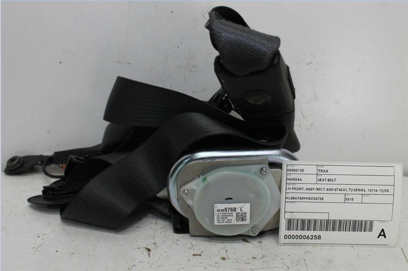 Used Holden, Trax Seat Belt Lh Front Assy (Belt And Stalk) Tj Series 10/16 12/20 2018 – image 1 - All Good Parts