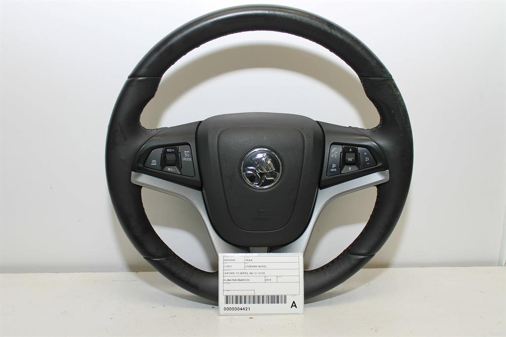 Used Holden, Trax Steering Wheel Leather Tj Series 08/13 12/20 2018 – image 1 - All Good Parts