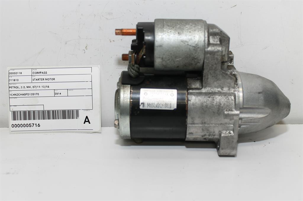 Used Jeep, Compass Starter Motor Petrol 2.0 Mk 07/11 12/16 2014 – image 1 - All Good Parts