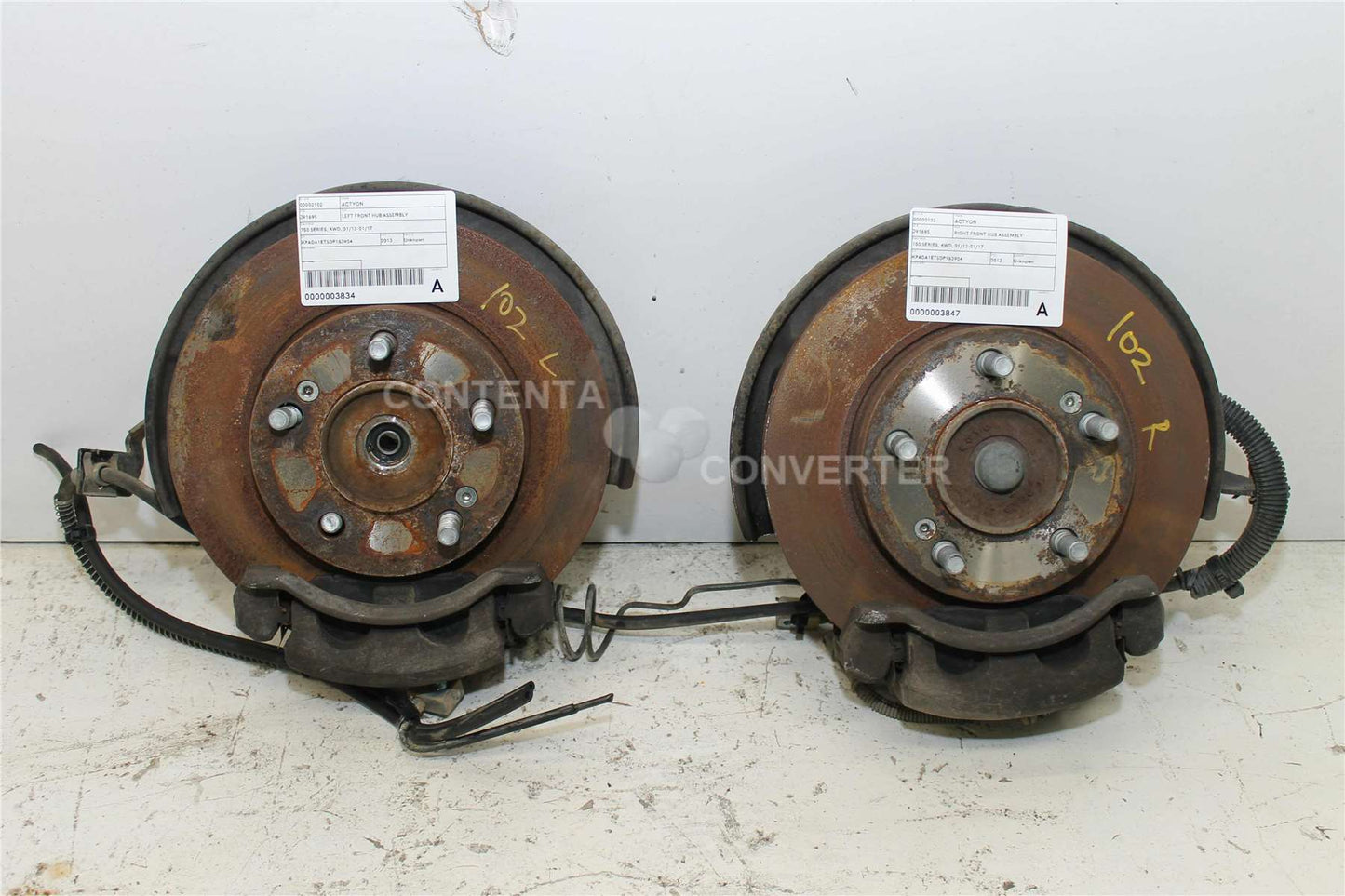 Used Ssangyong, Actyon Right Front Hub Assembly 150 Series 4Wd 01/12 01/17 2013 – image 1 - All Good Parts