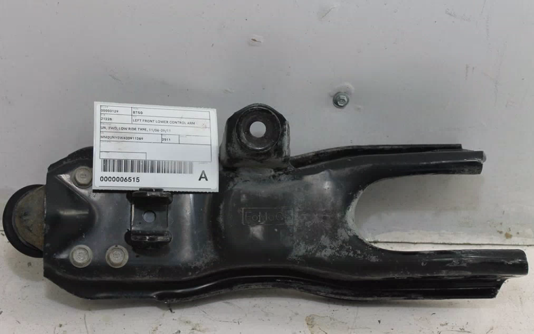 Used Mazda, Bt50 Left Front Lower Control Arm Un 2Wd Low Ride Type 11/06 09/11 2011 – image 1 - All Good Parts