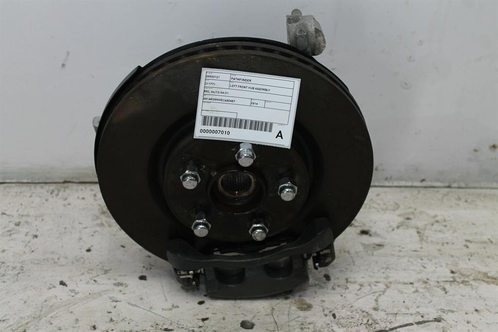 Used Nissan, Pathfinder Left Front Hub Assembly R52 06/13 04/21 2014 – image 1 - All Good Parts