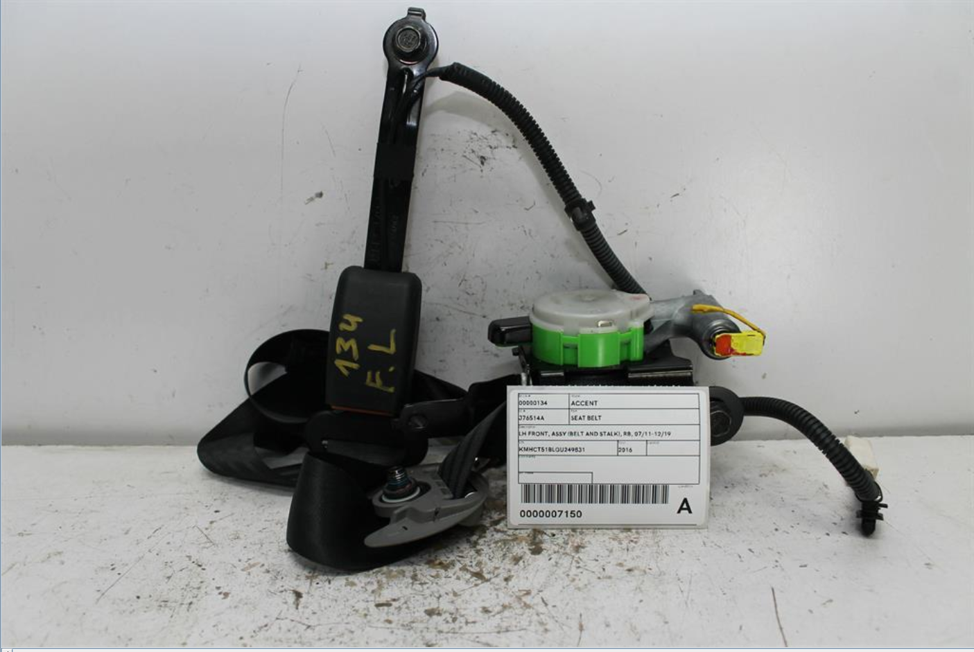 Used Hyundai, Accent Seat Belt Lh Front Assy (Belt And Stalk) Rb 07/11 12/19 2016 – image 1 - All Good Parts
