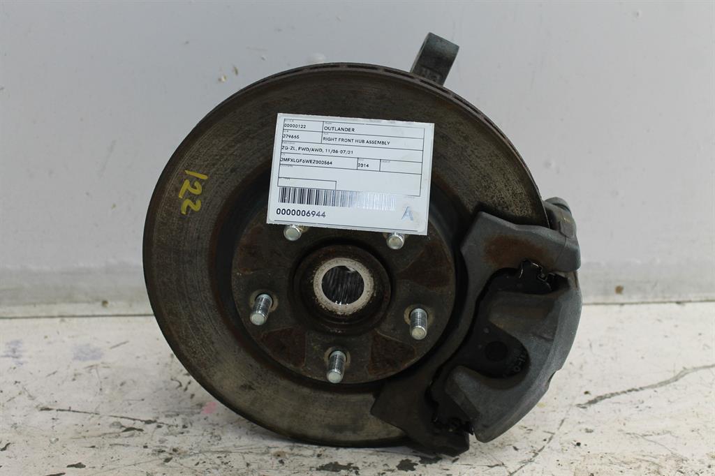 Used Mitsubishi, Outlander Right Front Hub Assembly Zg Zl Fwd/Awd 11/06 07/21 2014 – image 1 - All Good Parts