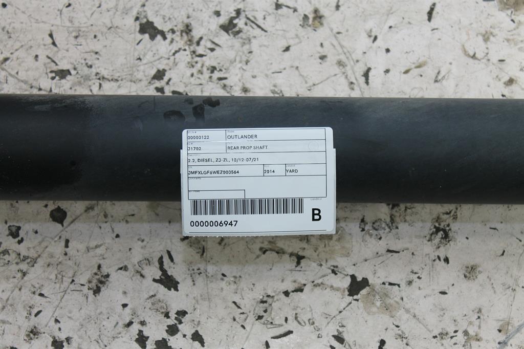 Used Mitsubishi, Outlander Rear Prop Shaft 2.2 Diesel Zj Zl 10/12 07/21 2014 – image 1 - All Good Parts