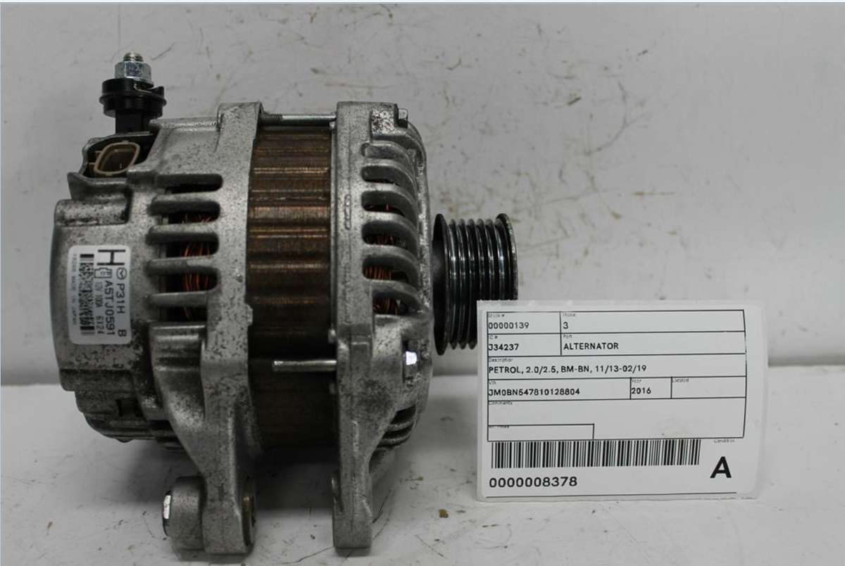 Used Mazda, 3 Alternator Petrol 2.0/2.5 Bm Bn 11/13 02/19 2016 – image 1 - All Good Parts