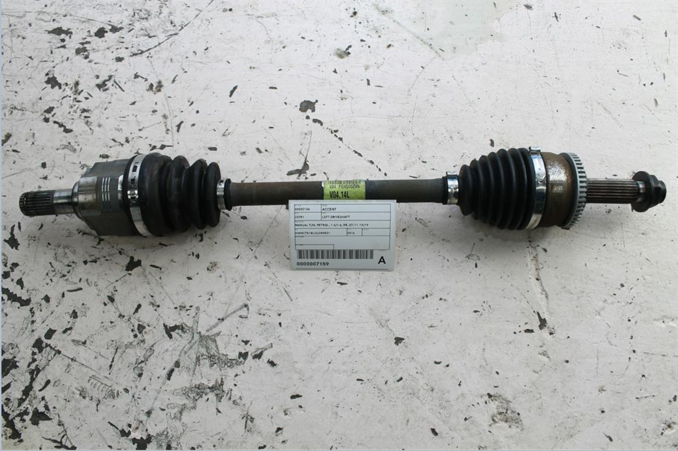 Used Hyundai, Accent Left Driveshaft Manual T/M Petrol 1.4/1.6 Rb 07/11 19/19 2016 – image 1 - All Good Parts