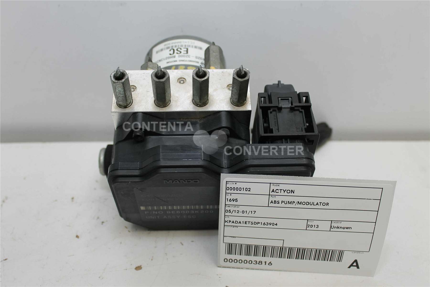 Used Ssangyong, Actyon Abs Pump/Modulator 05/12 01/17 2013 – image 1 - All Good Parts