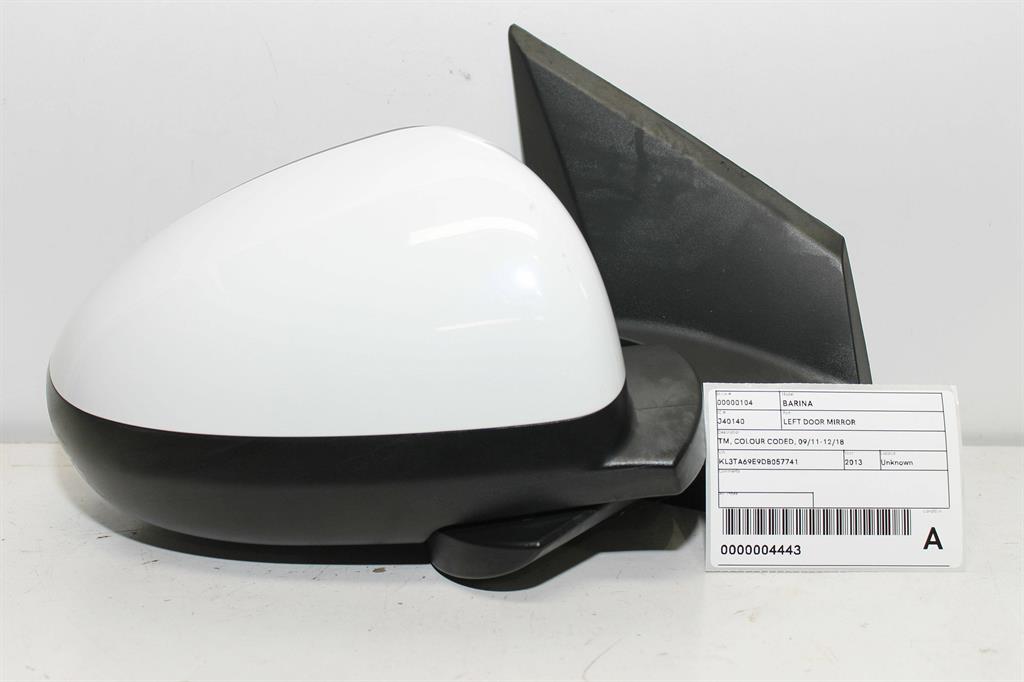 Used Holden, Barina Left Door Mirror Tm Colour Coded 09/11 12/18 2013 – image 1 - All Good Parts
