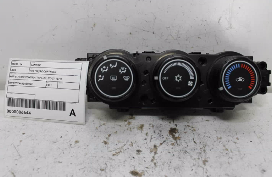 Used Mitsubishi, Lancer Heater/Ac Controls Non Climate Control Type Cj 07/07 10/15 2011 – image 1 - All Good Parts
