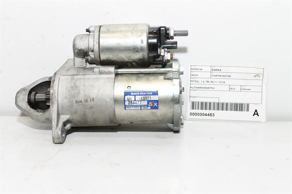 Used Holden, Barina Starter Motor Petrol 1.6 Tm 09/11 12/18 2013 – image 1 - All Good Parts