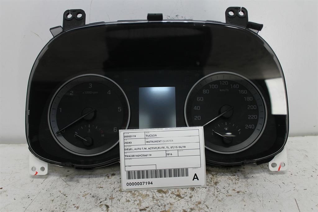 Used Hyundai, Tucson Instrument Cluster Diesel Auto T/M Active/Elite Tl 07/15 06/18 2016 – image 1 - All Good Parts