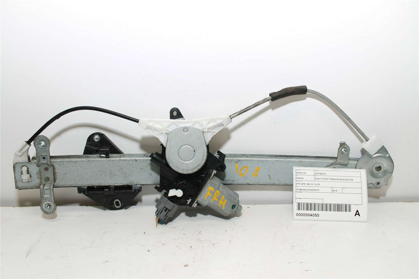 Subaru, Outback Right Front Window Reg/Motor 6Th Gen 08/14 12/20