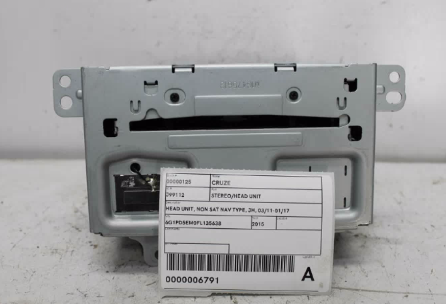 Used Holden, Cruze Stereo/Head Unit Head Unit Non Sat Nav Type Jh 03/11 01/17 2015 – image 1 - All Good Parts