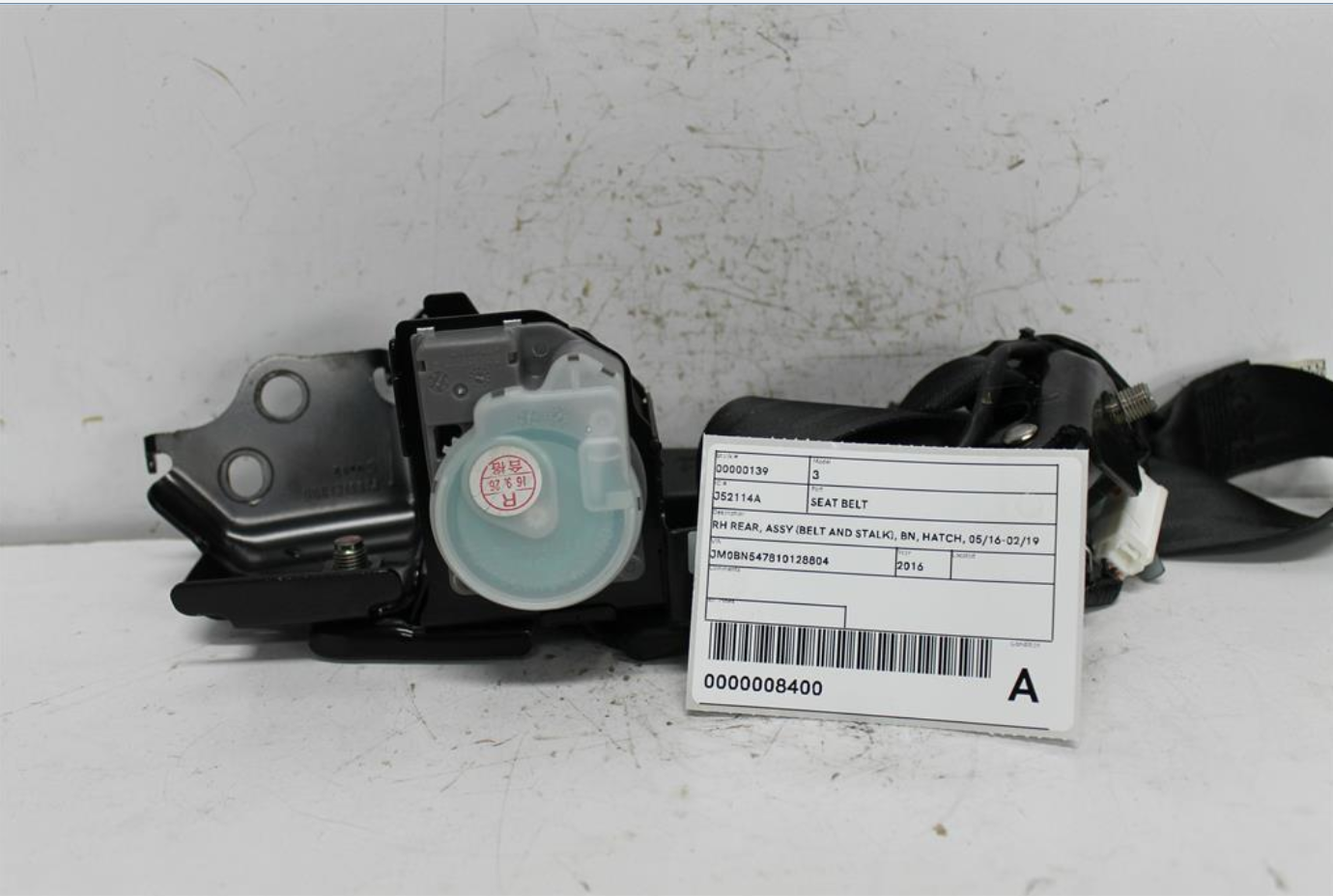 Used Mazda, 3 Seat Belt Rh Rear Assy (Belt And Stalk) Bn Hatch 05/16 02/19 2016 – image 1 - All Good Parts