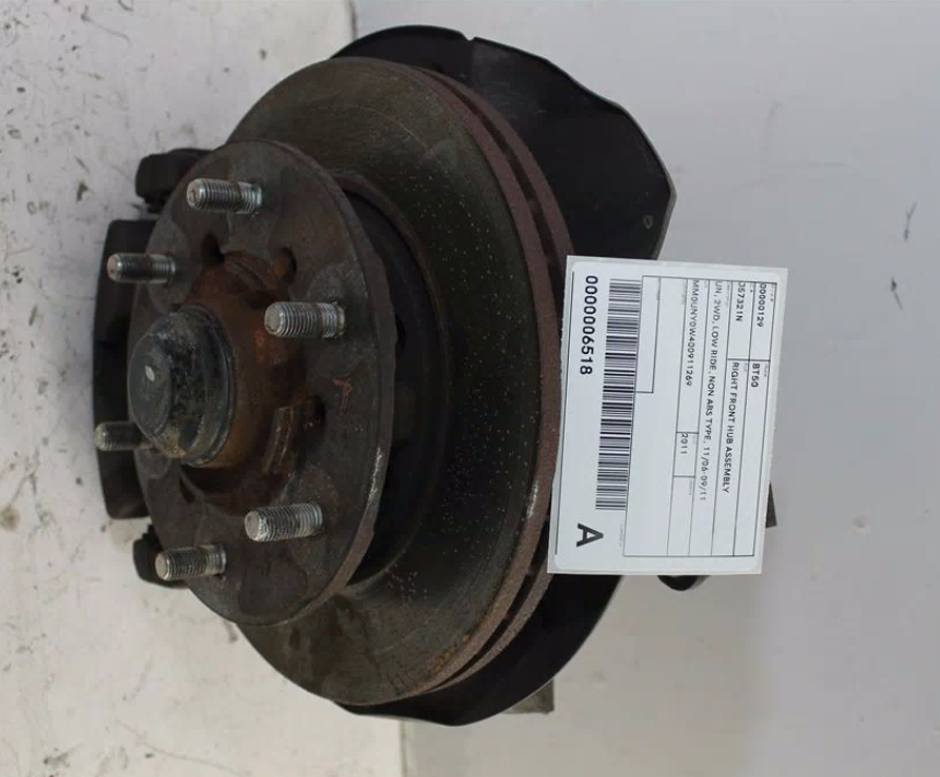 Used Mazda, Bt50 Right Front Hub Assembly Un 2Wd Low Ride Non Abs Type 11/06 09/11 2011 – image 1 - All Good Parts