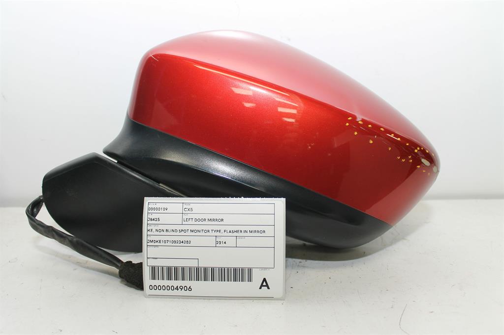 Used MAZDA, CX5 Left Door Mirror Ke Non Blind Spot Monitor Type Flasher In Mirror End Type 12/14 12/16 2014 – image 1 - All Good Parts