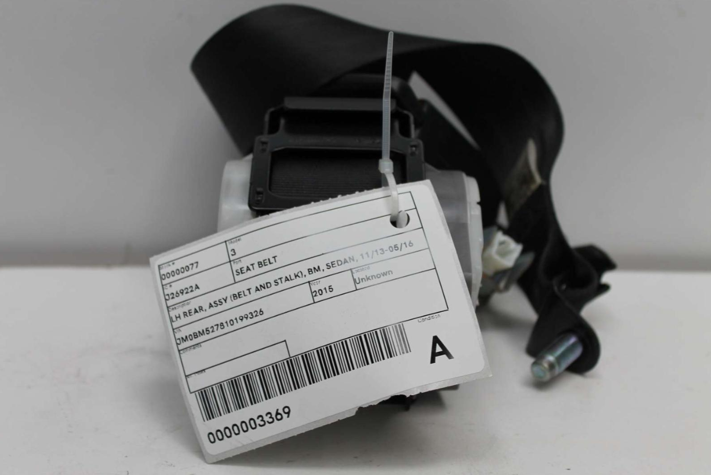 Used Mazda, 3 Seat Belt Lh Rear Assy (Belt And Stalk) Bm Sedan 11/13 05/16 2015 – image 1 - All Good Parts