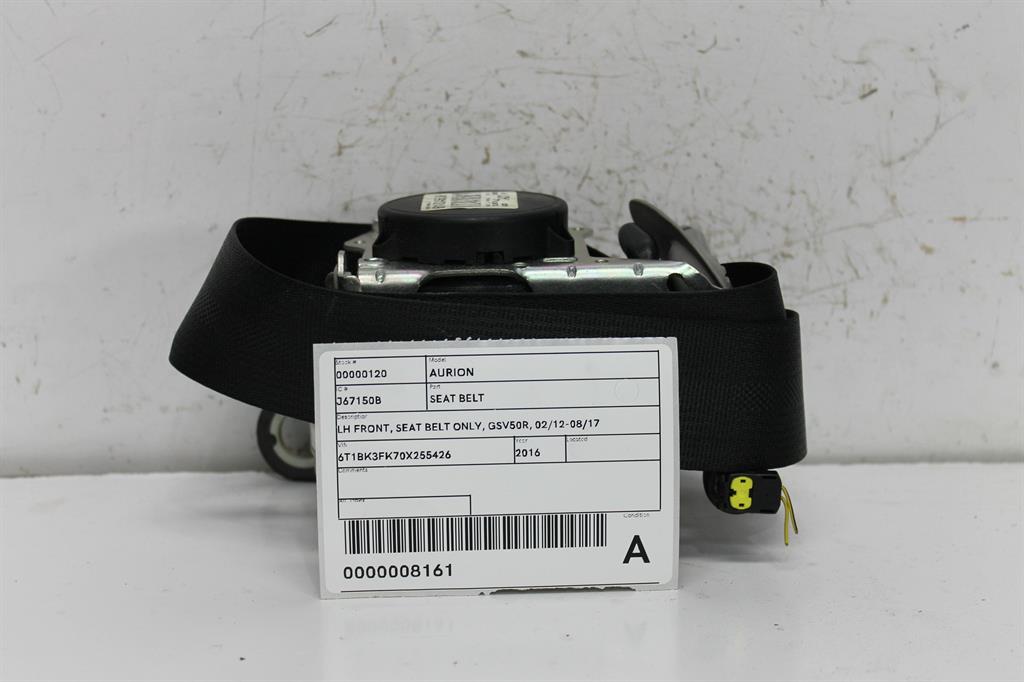 Used Toyota, Aurion Seat Belt Lh Front Seat Belt Only Gsv50R 02/12 08/17 2016 – image 1 - All Good Parts