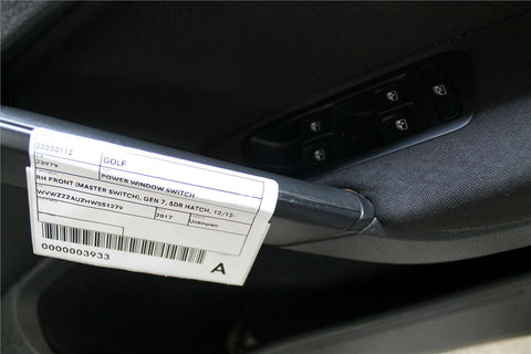 Volkswagen, Golf Power Window Switch Rh Front (Master Switch) Gen 7 5Dr Hatch 12/12 08/20